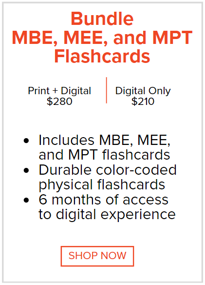 Purchase MBE, MEE and MPT Flashcards